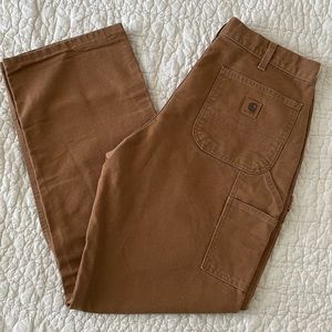 Carhartt Original Dungaree Fit denim. Mens 34 x 32. Duck brown (Carhartt brown)